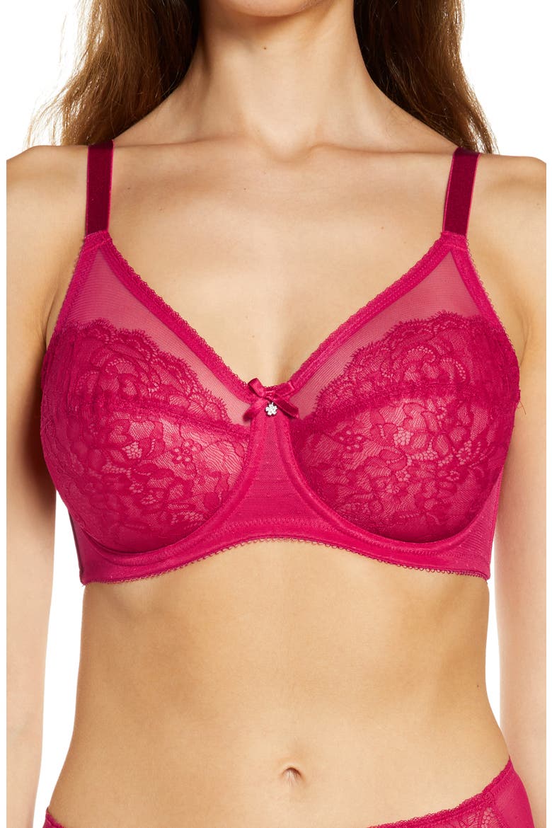 Retro Chic Full Figure Underwire Bra, Main, color, PERSIAN RED