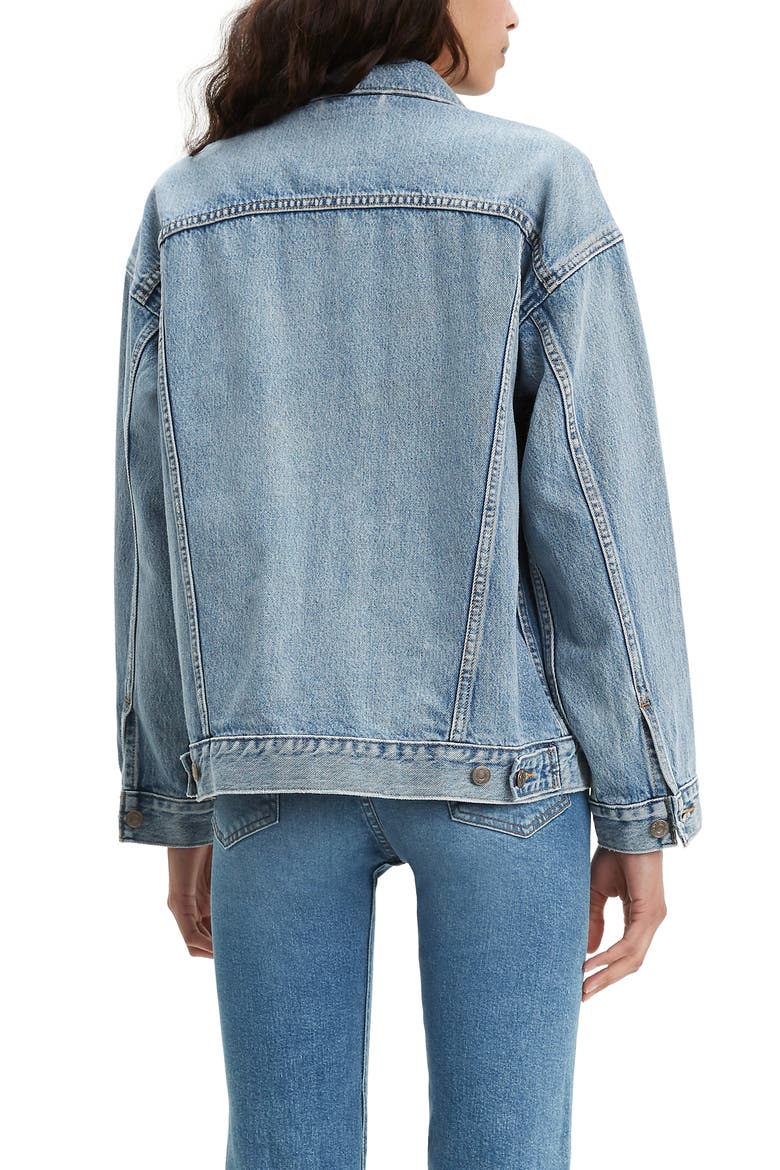 Levi's® Dad Denim Trucker Jacket, Alternate, color, INDIGO ANTHEM