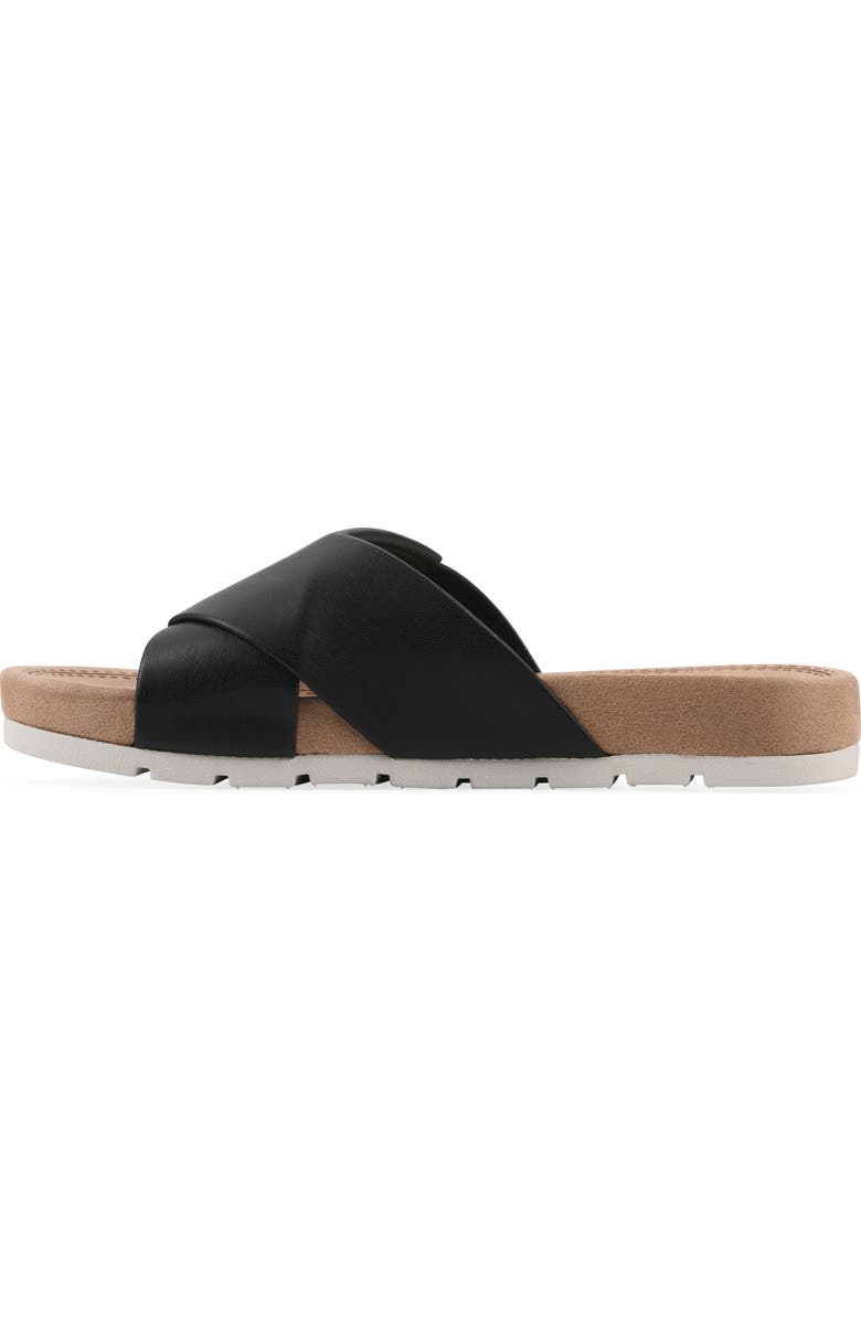 CLIFFS BY WHITE MOUNTAIN Tincie Slide Sandal, Alternate, color, Black Smooth