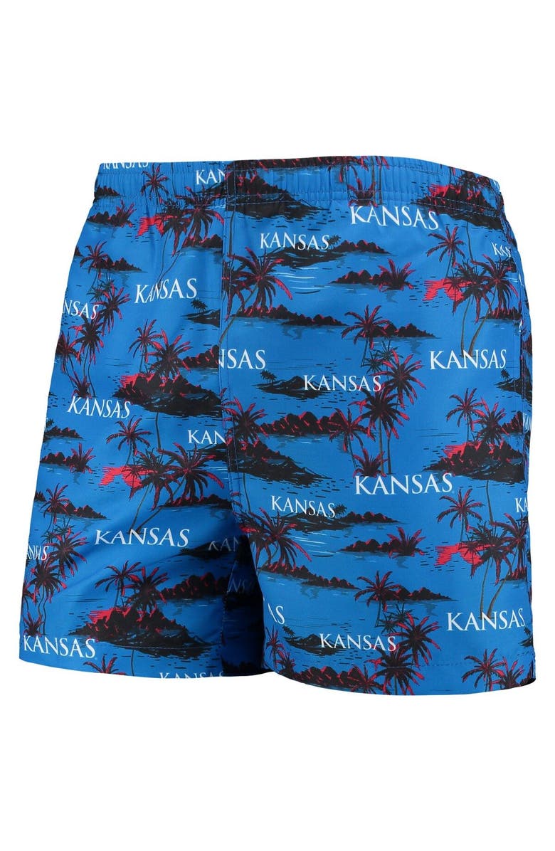 FOCO Men's FOCO Royal Kansas Jayhawks Island Palm Swim Trunks, Alternate, color, Royal