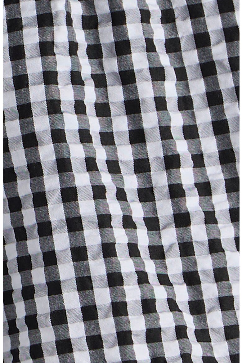 Kids' Gingham Seersucker Shorts, Alternate, color, BLACK GINGHAM