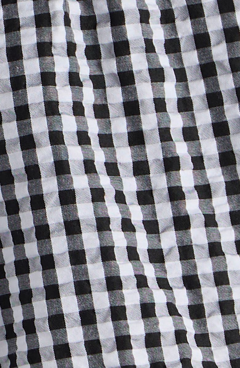 Nordstrom Kids' Gingham Seersucker Shorts, Alternate, color, Black Gingham