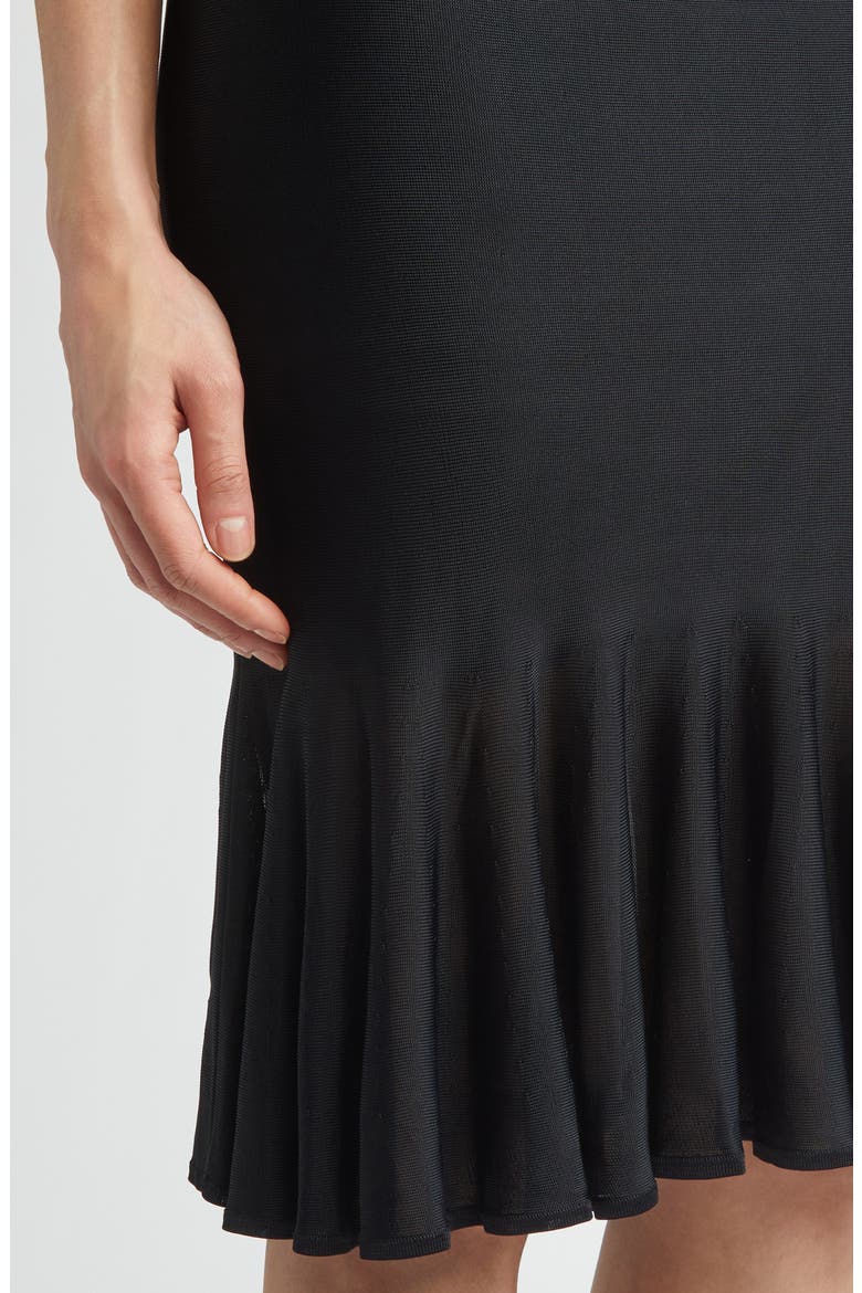 Fluted Sweater Skirt, Alternate, color, BLACK