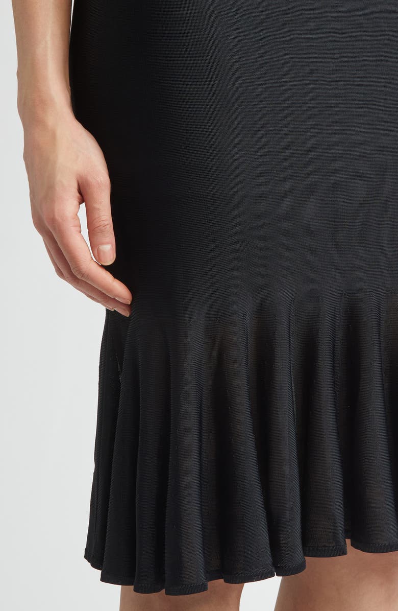 TOTEME Fluted Sweater Skirt, Alternate, color, Black