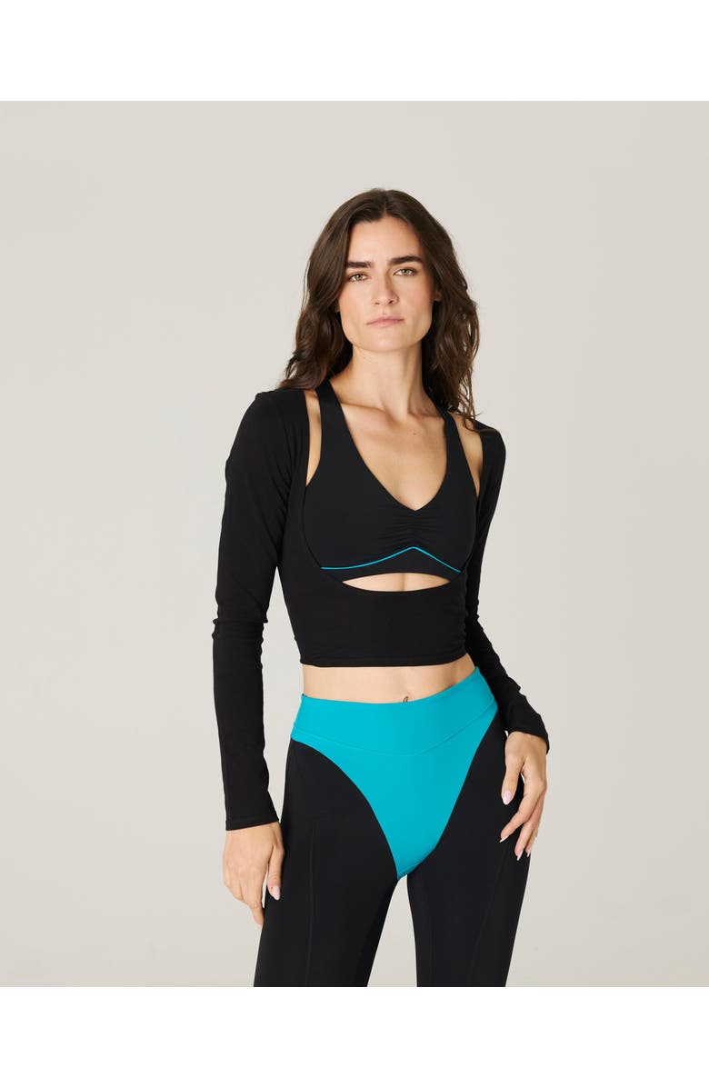 Daughter Lessons Retrofit Sports Bra, Alternate, color, Black