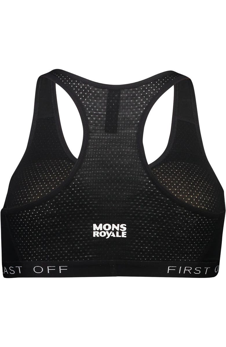 Mons Royale Sierra Sports Bra - Women's, Alternate, color, Black Ii