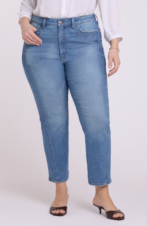 Marilyn Seamed High Waist Ankle Straight Leg Jeans