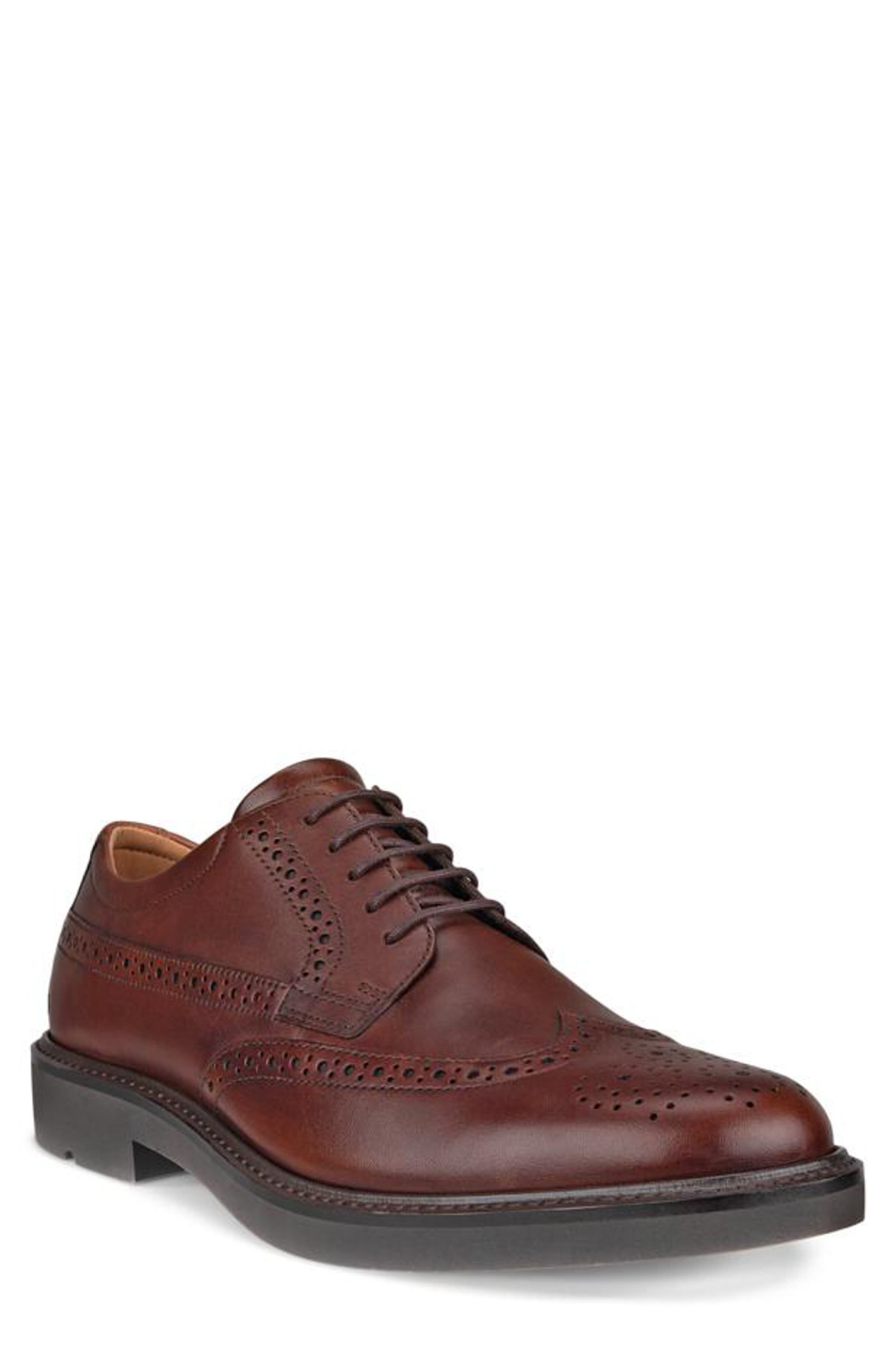 Metropole London Wingtip Oxford, Main, color, COGNAC