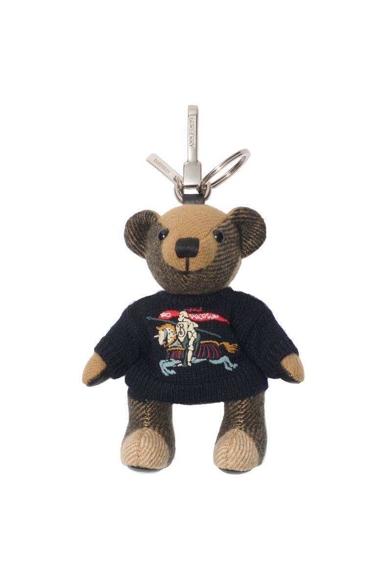 Burberry Thomas Bear Charm, Main, color, British Blue