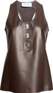 FERRAGAMO Racerback Napa Leather Tank
