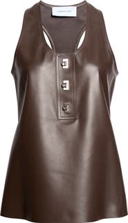 FERRAGAMO Racerback Napa Leather Tank