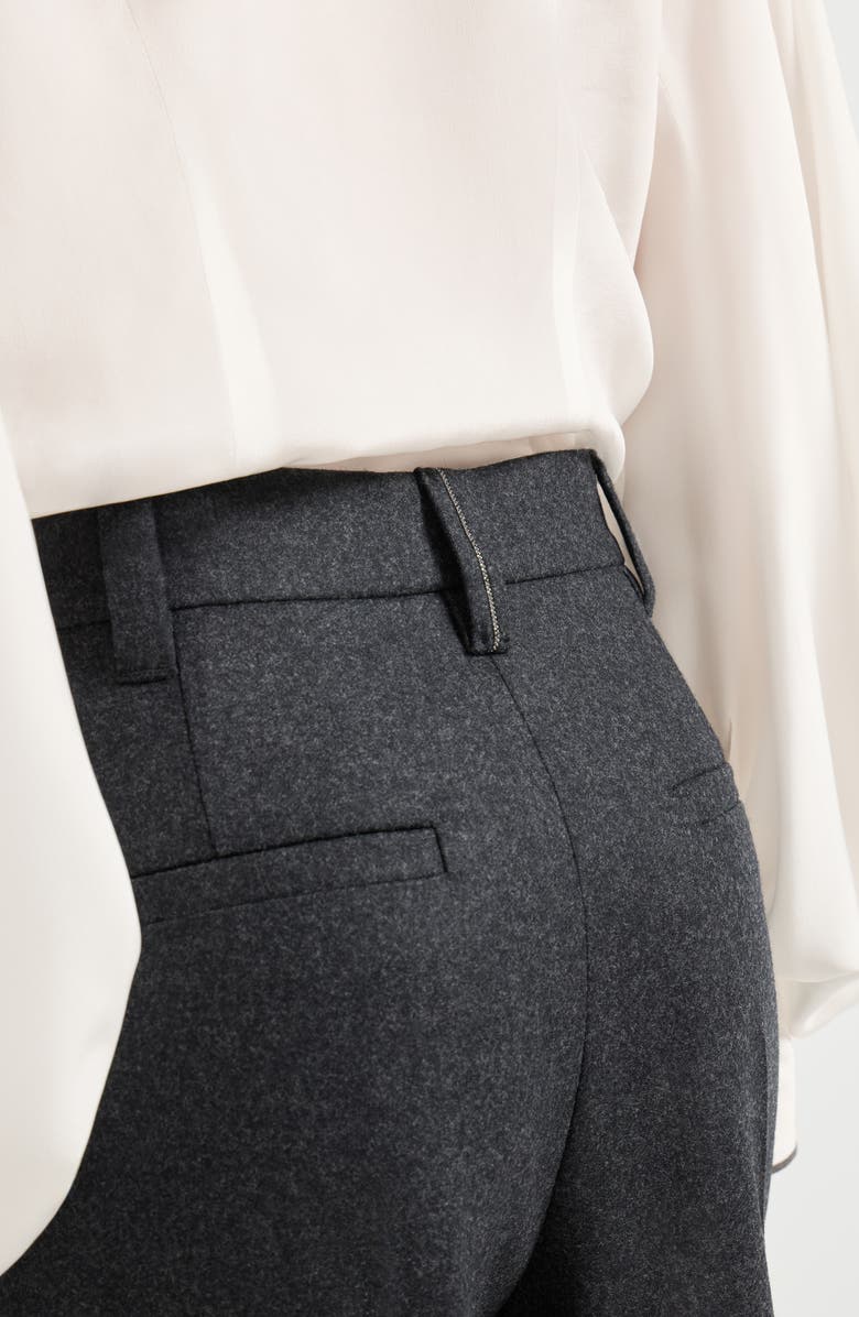 Brunello Cucinelli Flared sartorial trousers, Alternate, color, Dark Grey