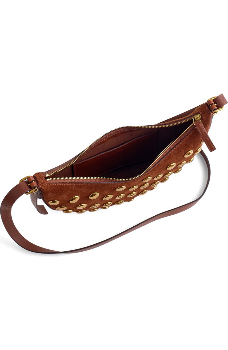 Madewell Mini Stud Essentials Crescent Leather Shoulder Bag, Alternate, color,