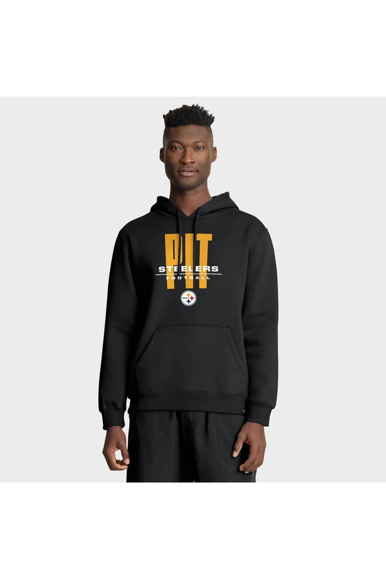 Men's Fanatics Black Pittsburgh Steelers Right Tackle Legacy Pullover Hoodie, Main, color, Black