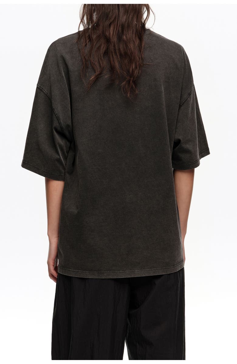 Bimba y Lola Embossed Floral Logo T-Shirt, Alternate, color, 