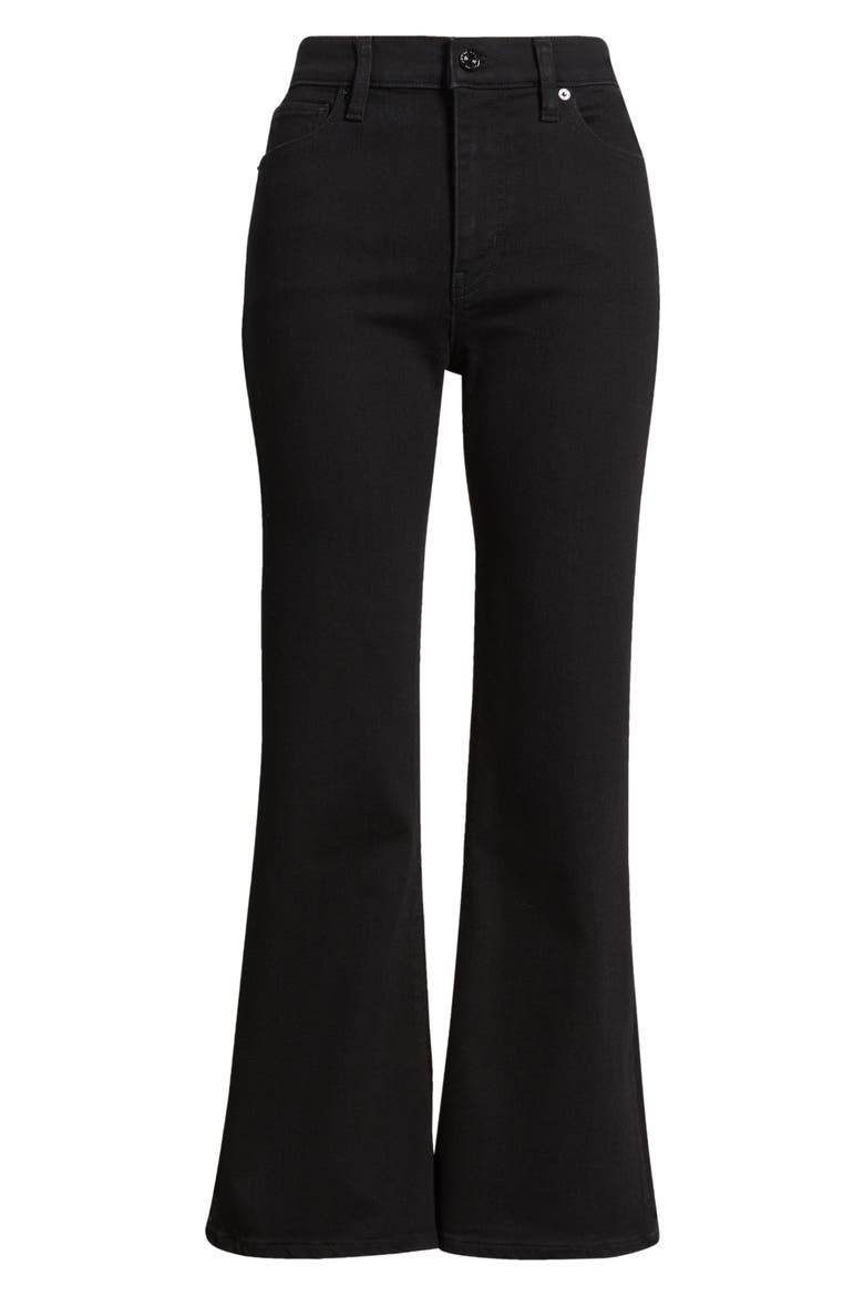 Pixie Icon High Waist Flare Jeans, Alternate, color, BLACK