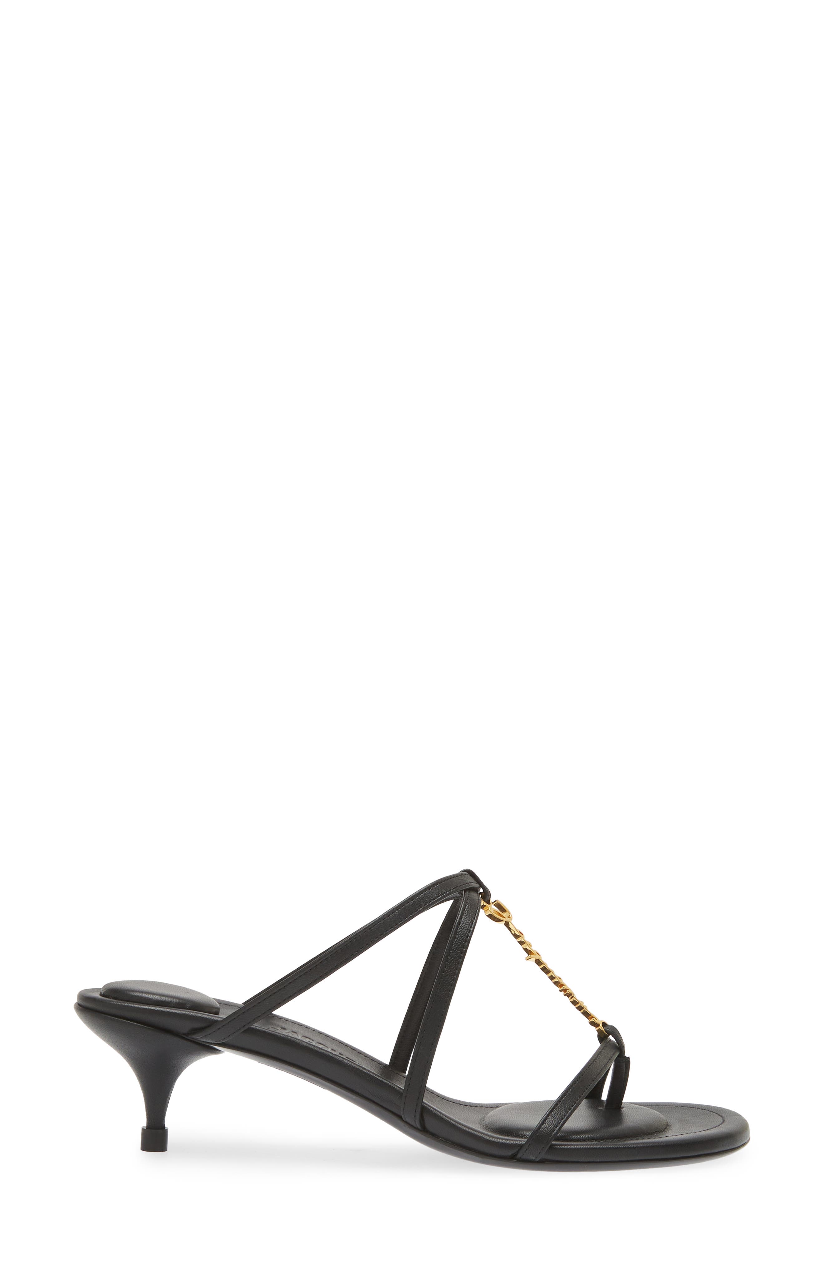 Jacquemus Strappy Logo Charm Sandal, Alternate, color, 