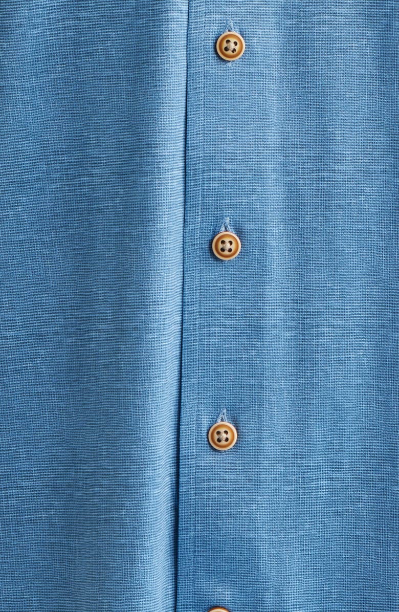 johnnie-O Breck Hangin’ Out Knit Short Sleeve Button-Up Shirt, Alternate, color, Sound Side