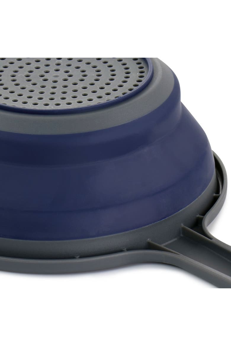 Bluemarine Collapsible Polypropylene Colander with Handle, Alternate, color, Blue