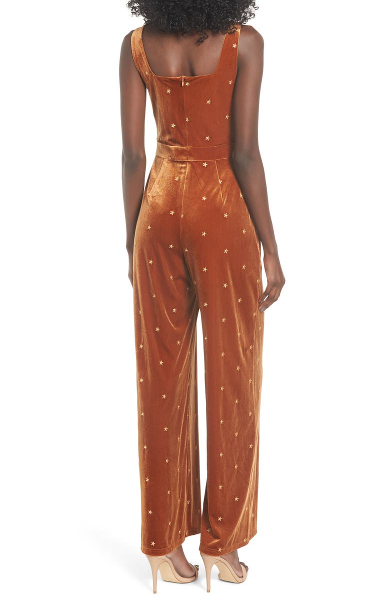 4SI3NNA Star Velvet Jumpsuit, Alternate, color,