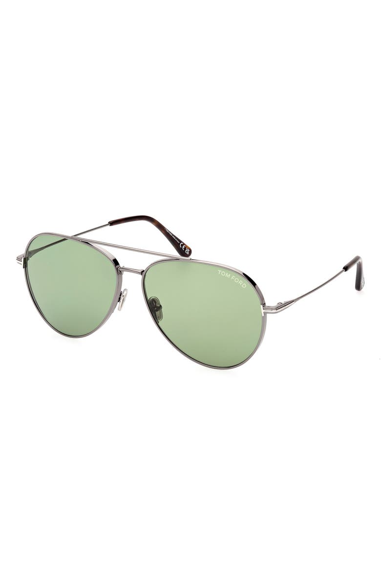 TOM FORD Dashel-02 62mm Oversize Aviator Sunglasses, Alternate, color, 