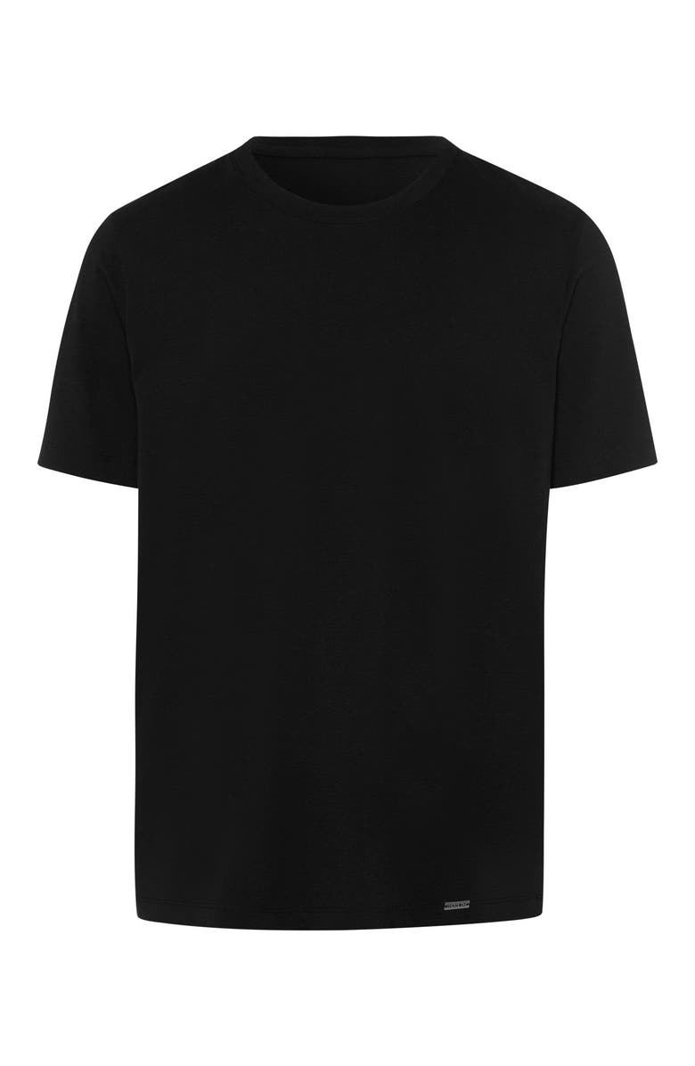 Hanro Living Shirts Cotton Crew Neck T-Shirt, Main, color, Black