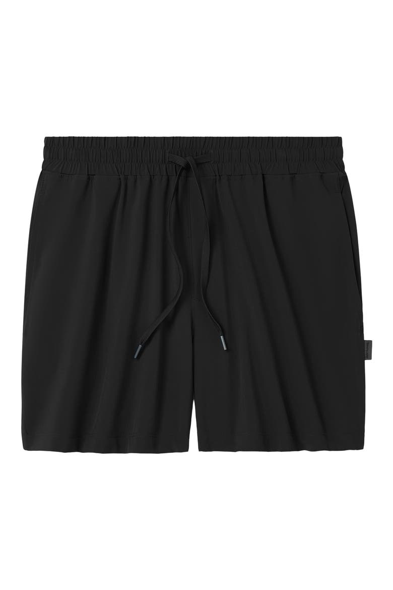 Luxe Traveler Shorts, Alternate, color, BLACK