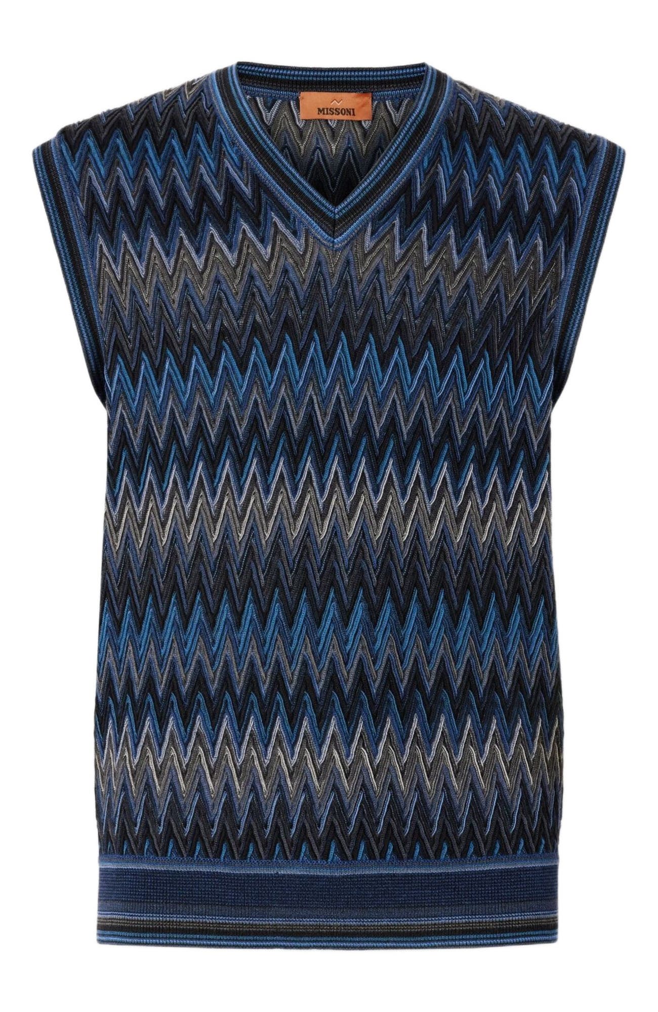 V-neck Vest With Zigzag Pattern - image 4