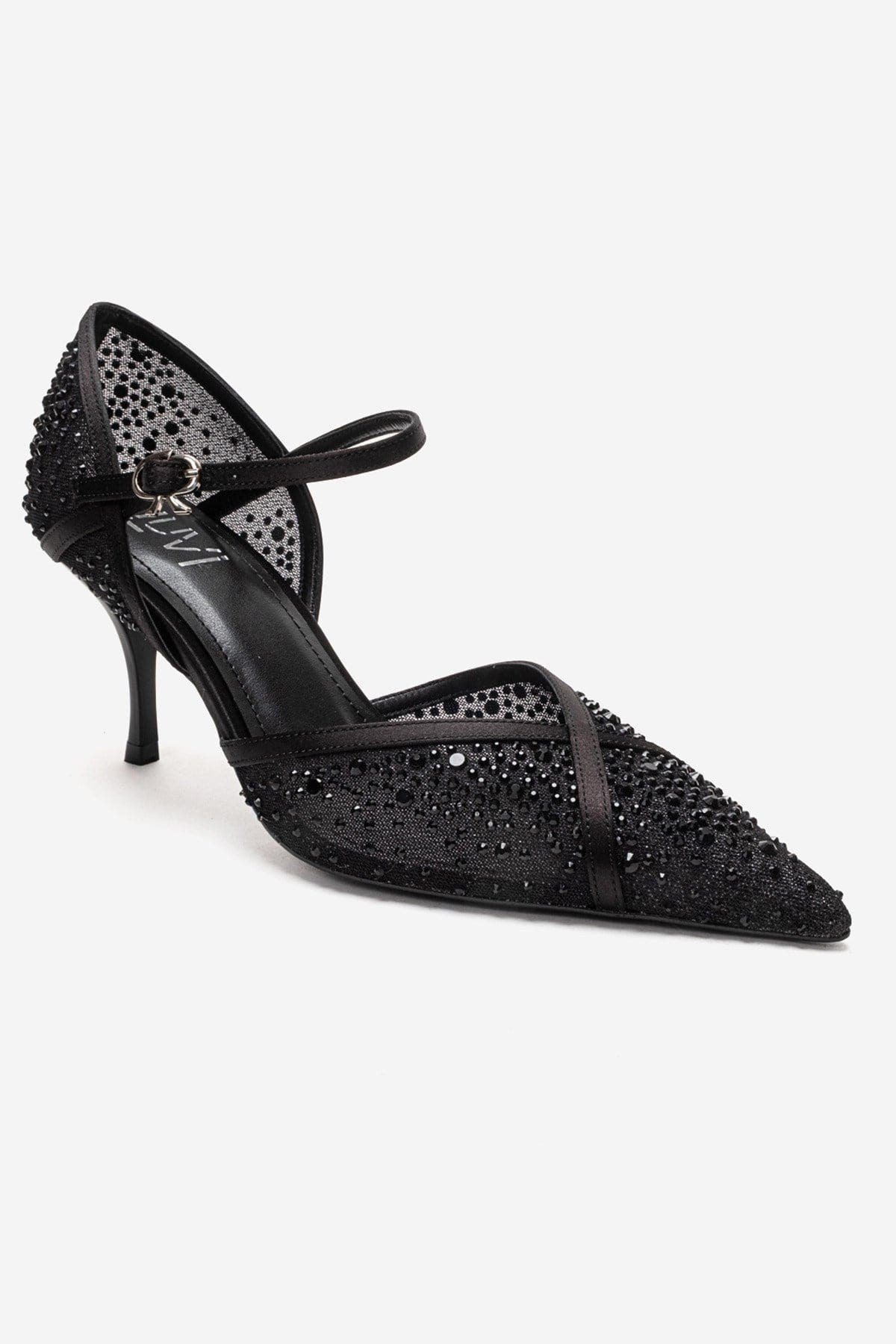 Prologue Shoes Rachel Embellished Stiletto Pump, Alternate, color, Black
