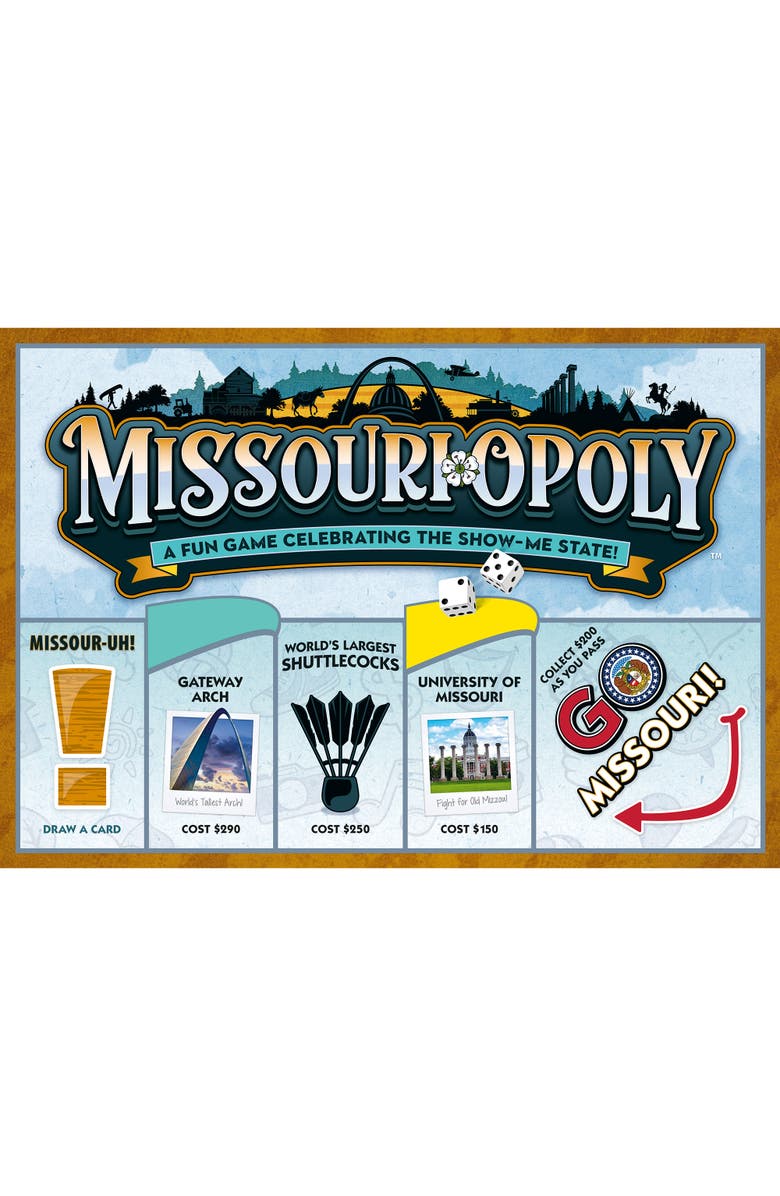 Late for the Sky Missouriopoly Monopoly Board Game, Main, color, Multicolored