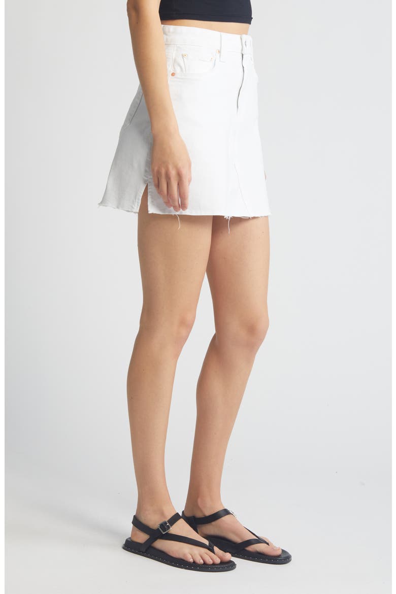 Jessie Denim Miniskirt, Alternate, color, WHITE