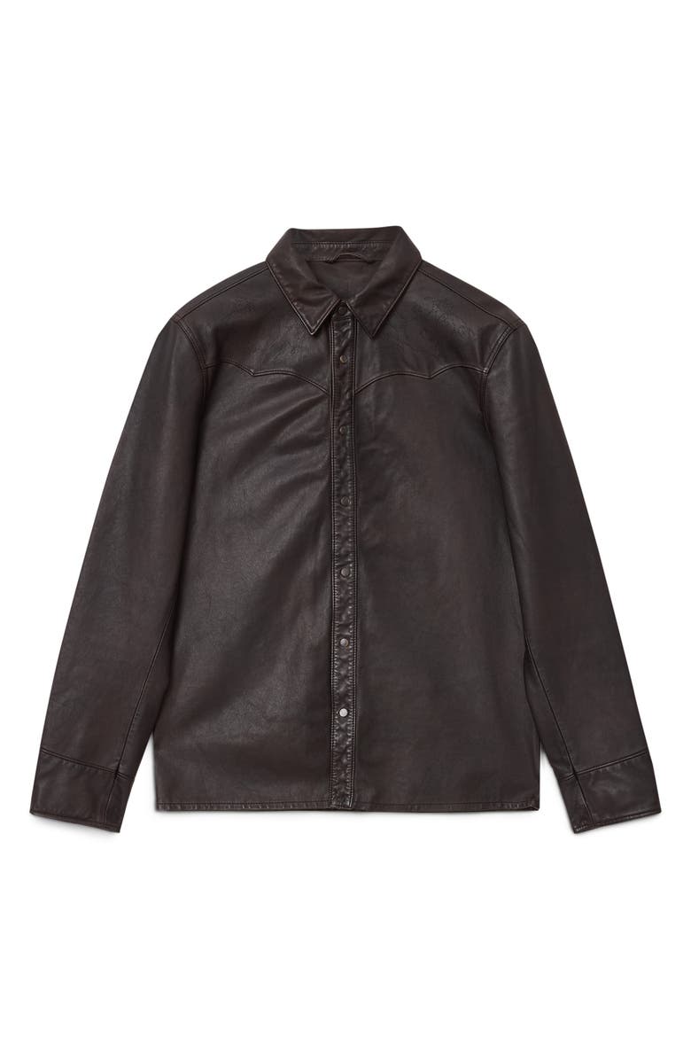John Varvatos Samuel Leather Shirt Jacket, Alternate, color, 