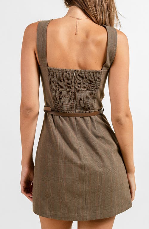 Beivy A-line Structured Minidress In Brown