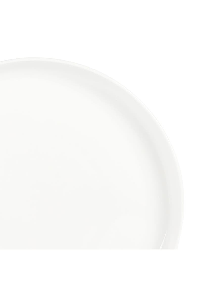 Gibson Home Snowscape 12 Piece fine Ceramic Stackable Dinnerware Set, Alternate, color, White
