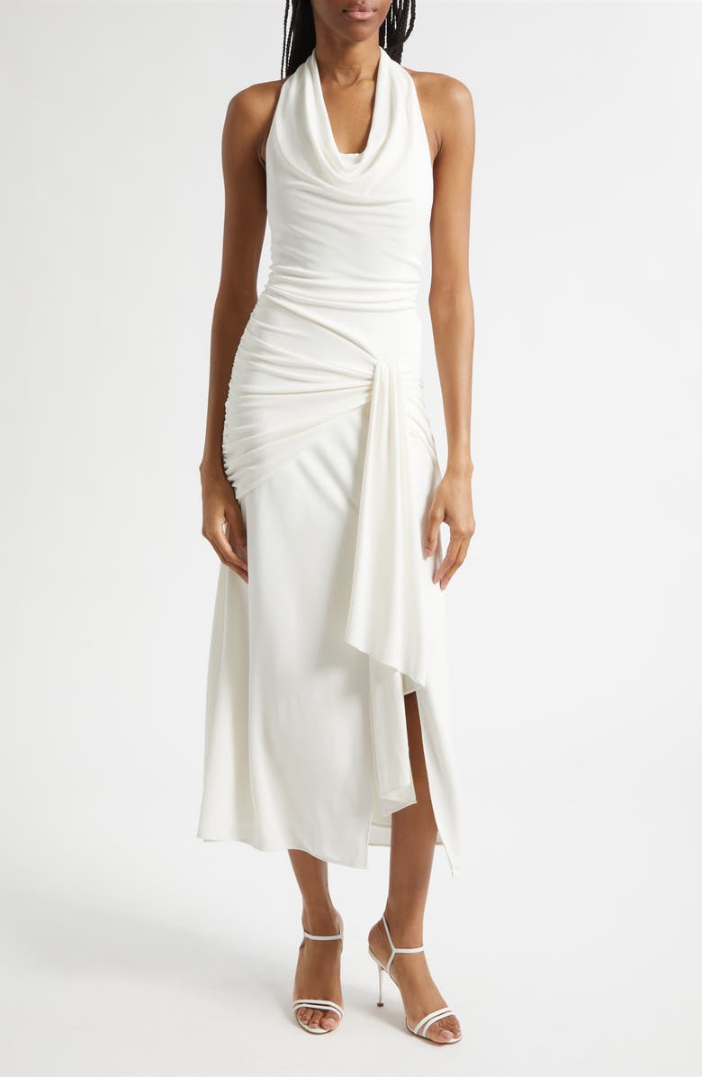Cinq à Sept Kaia Halter Midi Dress, Main, color, Ivory