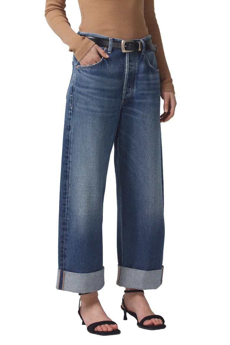 Ayla High Waist Baggy Organic Cotton Jeans, Alternate, color, BRIELLE