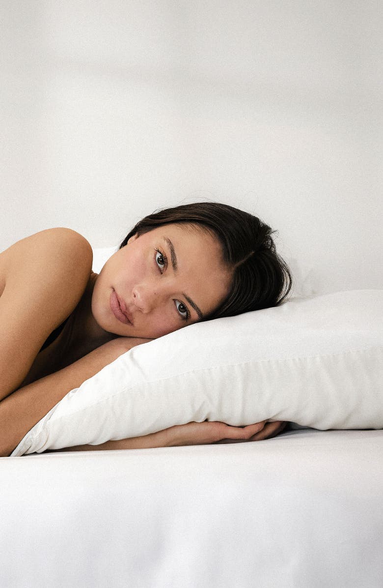 Lunya The Flipside Washable Silk & Tencel<sup>™</sup> Lyocell Pillowcase, Alternate, color, Sincere White