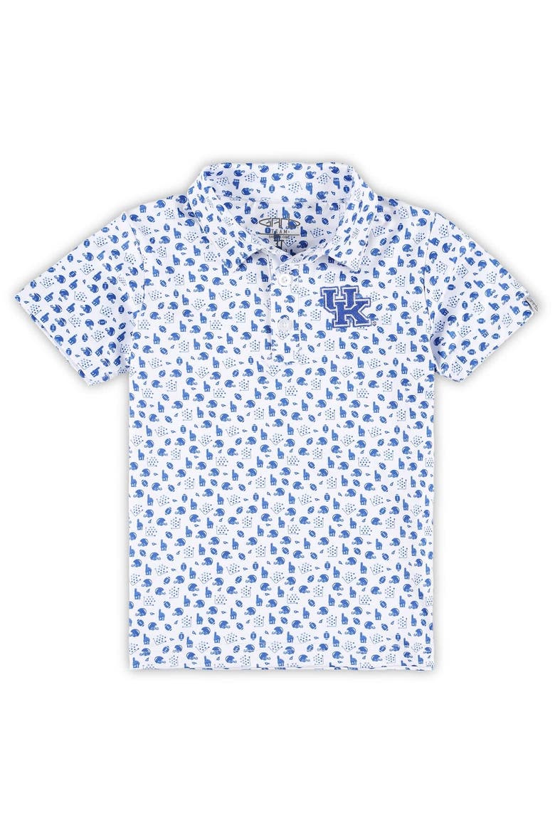 Toddler Garb White Kentucky Wildcats Earnest Allover Print Polo, Alternate, color, White