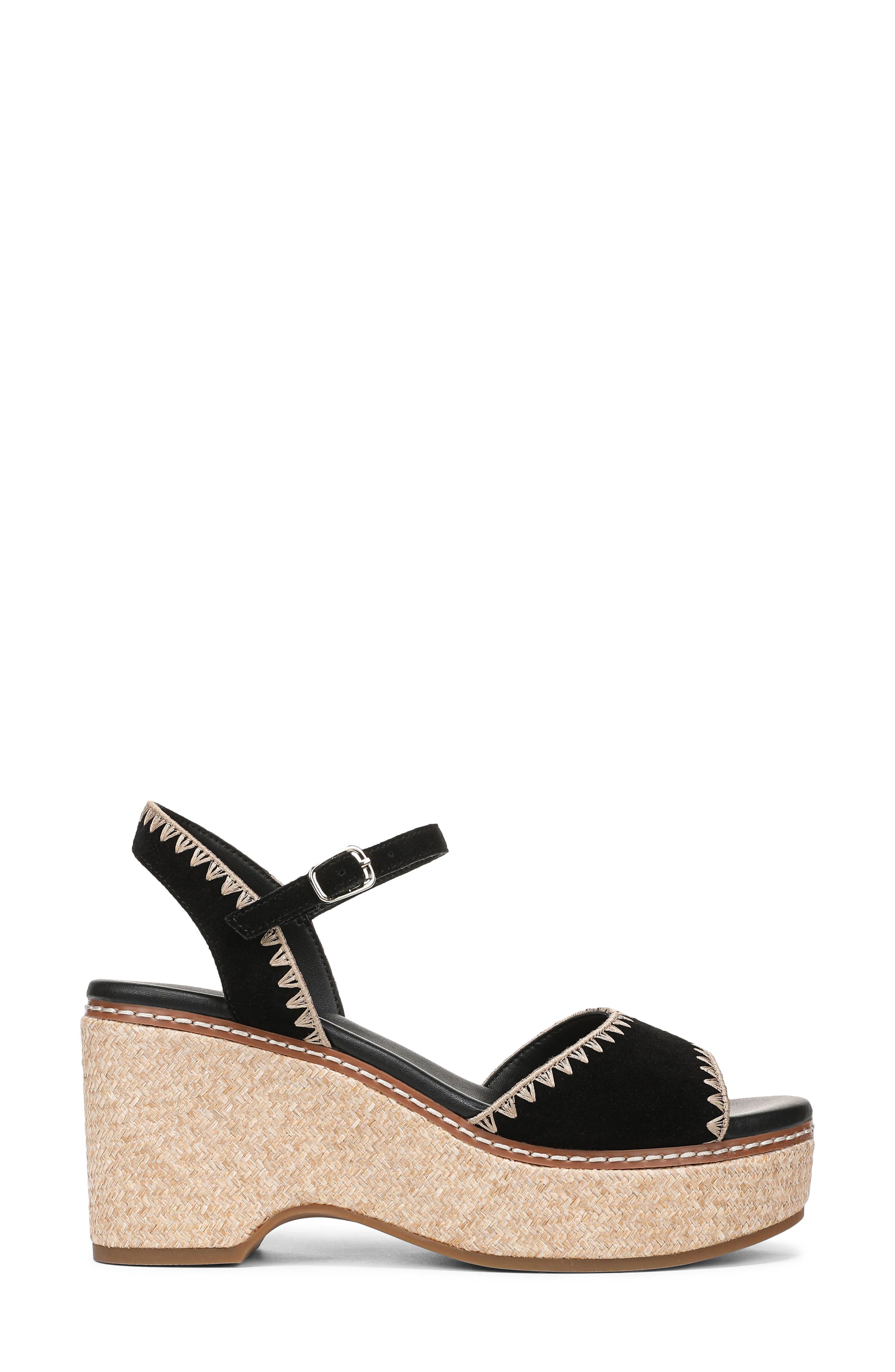 Naturalizer Della Platform Ankle Strap Sandal, Alternate, color, Black
