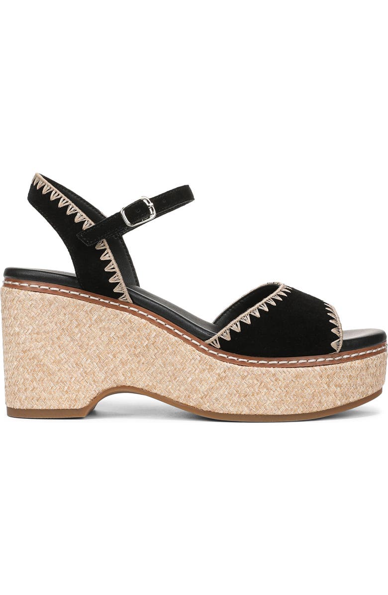 Naturalizer Della Platform Ankle Strap Sandal, Alternate, color, Black