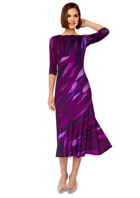 Asymmetric Bias Cut Midi Dress
