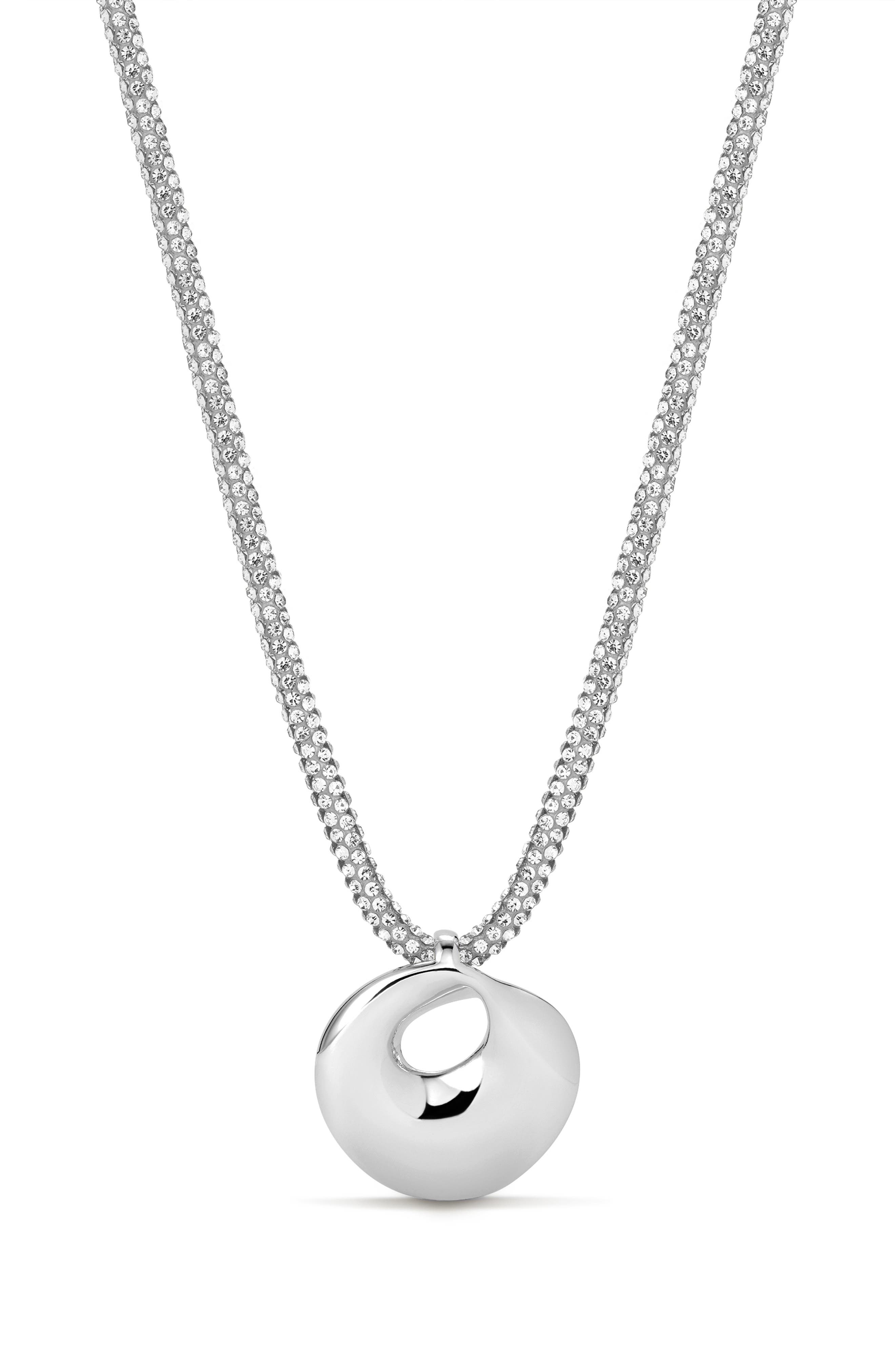 Luv AJ The Mercury Disc Pendant Necklace in Silver 