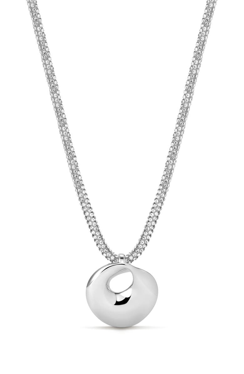 Luv AJ The Mercury Disc Pendant Necklace, Main, color, Silver