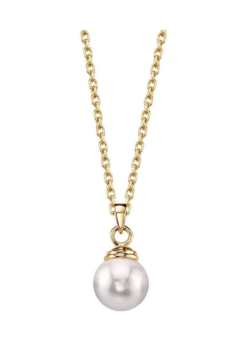 14K Gold Japanese Akoya Pearl Hope Pendant, Main, color, Yellow Gold