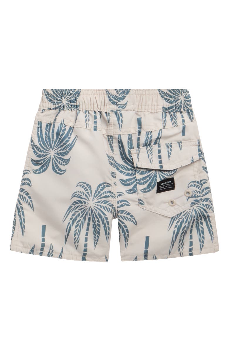 Volcom Rashguard Top & Swim Shorts Set, Alternate, color, Dusty Blue