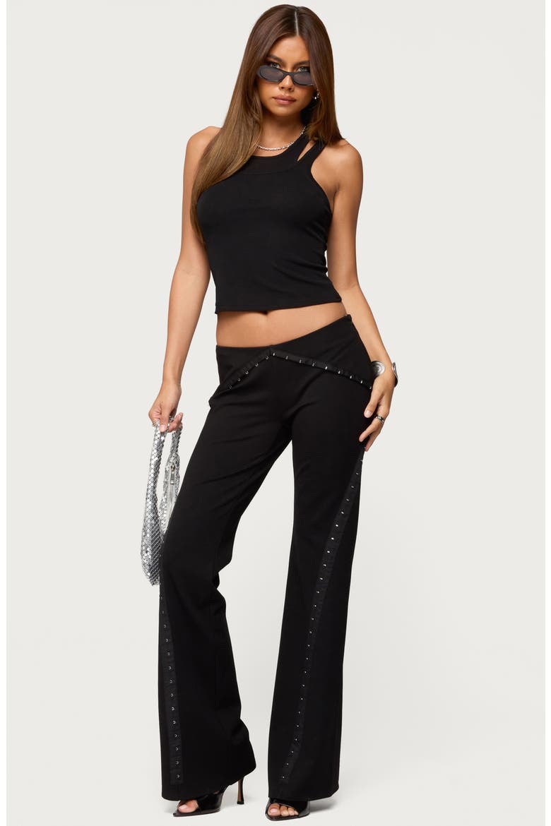 Hook & Eye Low Rise Bootcut Pants, Alternate, color, BLACK
