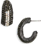 Deepa Gurnani Biles Crystal Hoop Earrings