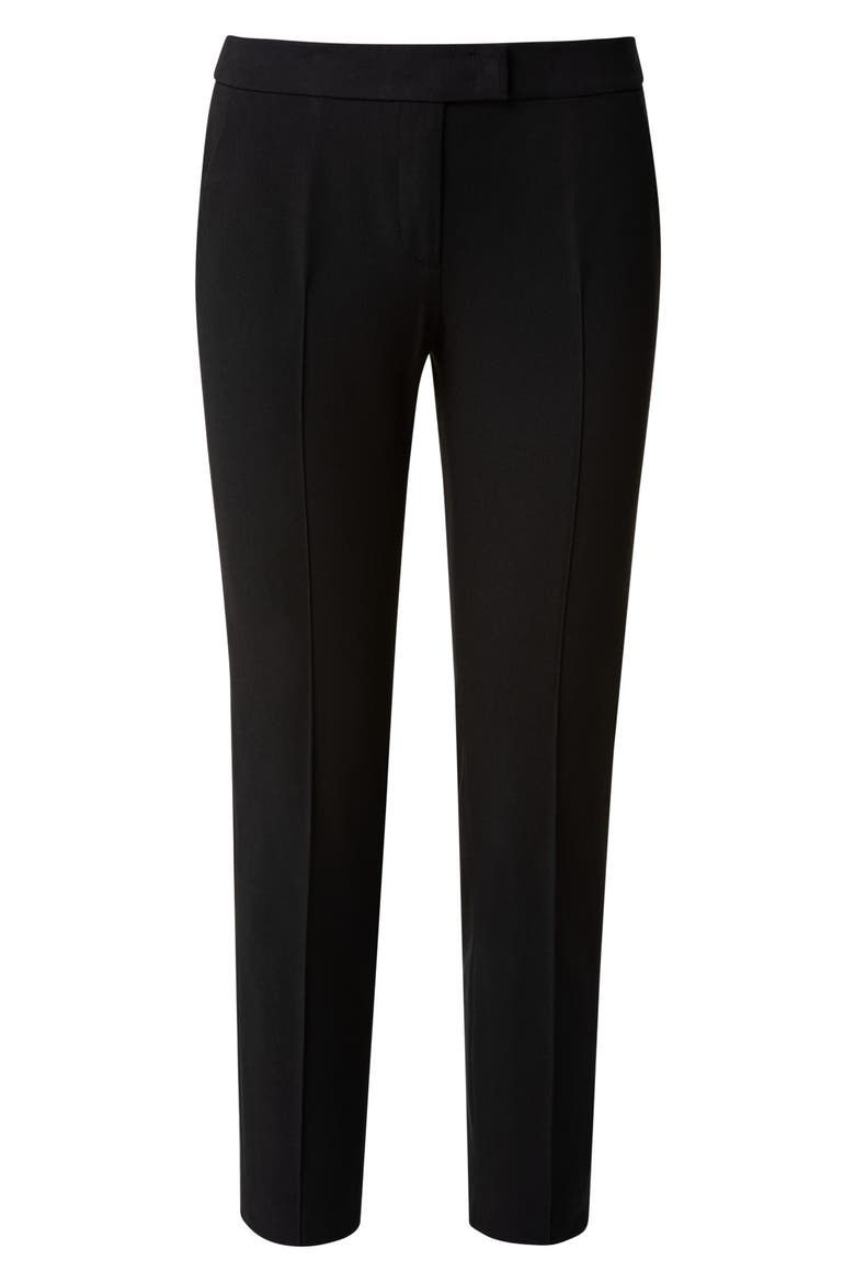 Frankie Stretch Cotton Pants, Alternate, color, BLACK