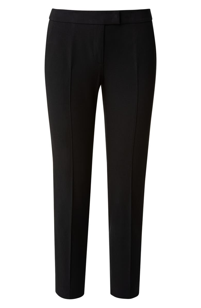 Akris punto Frankie Stretch Cotton Pants, Alternate, color, Black
