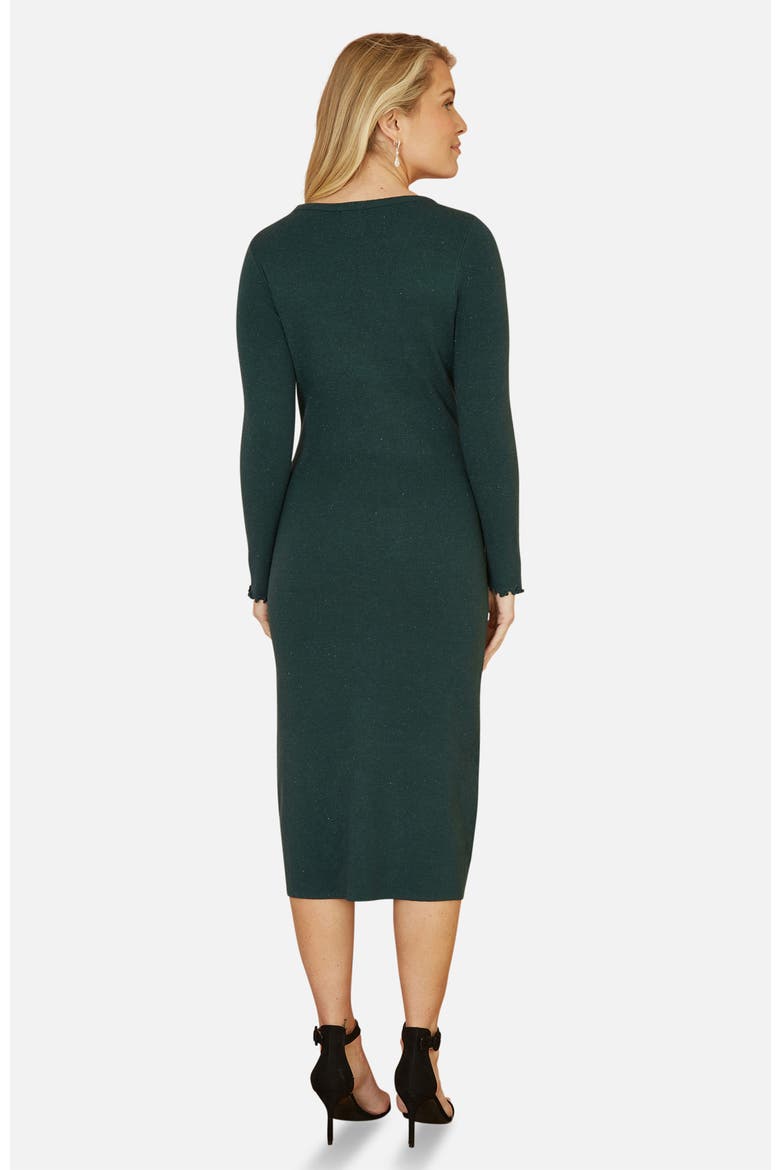 Luminous Sparkle Knit Midi Sweater Dress, Alternate, color, Green